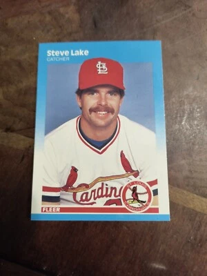 STEVE LAKE 1987 FLEER GLOSSY #300 FREE SHIPPING - Image 1 of 2