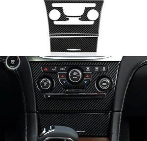 Real Carbon Fiber Console A/C Climate Control Panel Trim Fits 11-14 Chrysler 300 - Picture 1 of 8