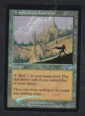 Magic the Gathering TEMPLE OF THE GOD #143/143 Scourge Land Foil 2003 Uncom - Image 1 of 2