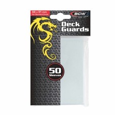 50 BCW Deck Guards for 2.5" x 3.5" Game Cards Clear Glossy Front & Back