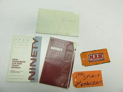 Dodge Spirit 1990 90 manual del propietario guía de libros 89 91 92 93 94 95 aclamación Foto 1 de 4