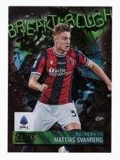 Mattias Svanberg Series A 21-22 Breakthrough Black Laser Score Card Svanini 1 of 1