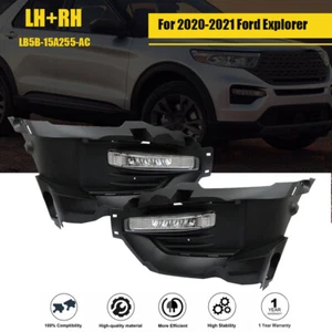 Bumper Fog Light LED DRL Lamps&Cover For 2020-2021 Ford Explorer Right+Left Side - Picture 1 of 11