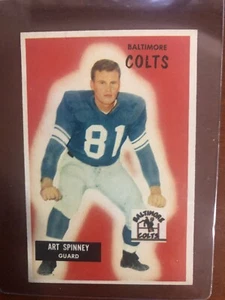 1955 Bowman #107 Art Spinney Colts Boston College Set Break Sharp - Foto 1 di 2
