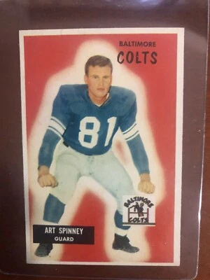 1955 Bowman #107 Art Spinney Colts Boston College Set Break Sharp - Image 1 of 2