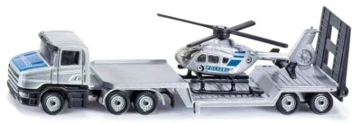 SIKU 1610 Scania T-Cab Low-Loader with Police Helicopter - POLIZEI - BNIP - Image 1 of 2