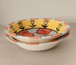 Set di 2 ciotole multiuso collezione smeraldo frutta e fiori progettate 8" (M2) - Foto 1 di 11