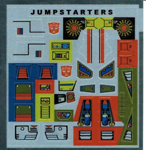 ETICHETTE/ADESIVI TRANSFORMERS GENERAZIONE 1, G1 AUTOBOT JUMPSTARTERS REPRO - Foto 1 di 1