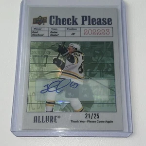 2022-23 Upper Deck Allure Check Please AUTO/25 CP-6 BRAD MARCHAND Boston Bruins - Imagen 1 de 2