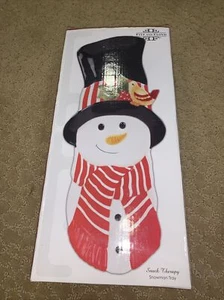 2008 ~Fitz and Floyd Snowman Snack Therapy Serving Tray ~~VERY NICE - Picture 1 of 3