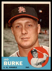 1963 Topps Leo Burke  EX-MINT RC Los Angeles Angels #249