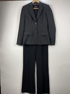 ANNE KLEIN Black Suit Blazer Jacket Pants Sequin Top 3 Pc Set Womens 2 NEW NWT