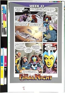 THE FINAL NIGHT ~ SUPERMAN BATMAN RARE PRE-PRESS MATCHPRINT PROOF INTERIOR PAGE - Imagen 1 de 3