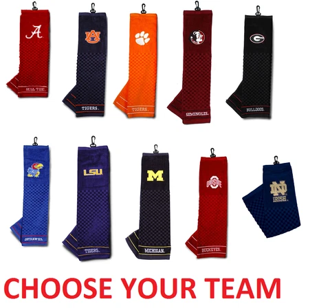Offically Licensed NCAA 16"x22" Embroidered Golf Towel Choose Your Team Cover