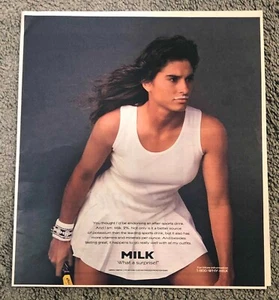 Got Milk? 1995 Vintage Print Ad - Gabriela Sabatini - Picture 1 of 1