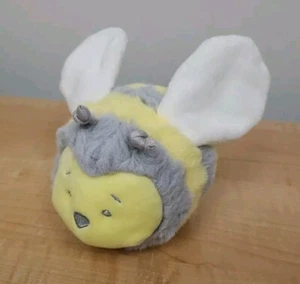 Juguete para bebé Baby Ganz peluche abejorro sonajero arrugado anudado amarillo gris 6" - Imagen 1 de 11