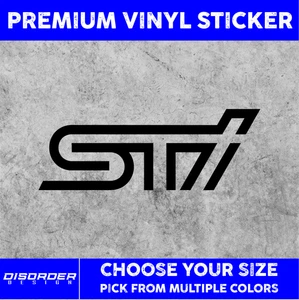 SUBARU STI [VINYL STICKER]-for Car/Truck WINDOW-LAPTOP-FOLDER-YOU PICK COLR/SIZE - Bild 1 von 6
