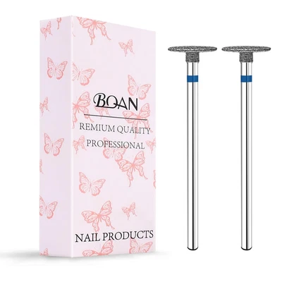 "2 brocas de uñas de cutícula de diamante para removedor de esmalte de gel broca de plata de 3/32""" Foto 1 de 4