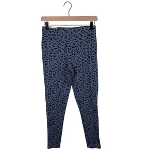 NUOVO Serra leggings donna morbidi blu stampa leopardata taglia media Aldi loungewear - Foto 1 di 7