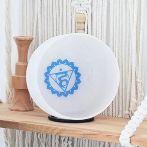 CVNC 432HZ 8 pulgadas impresión de chakra G cristal cuenco cantor mazo de goma sonido curación - Imagen 1 de 1