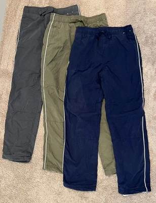 VGUC 尺寸 10 Gymboree Gymster 男孩裤子羊毛衬里拉绳套装 — 第 1/4 张图片