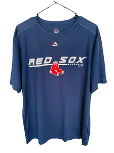 Majestic Boston Red Sox Jersey Shirt Mens Size Large Blue Jersey MLB - Picture 1 of 9