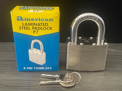 Vintage American Padlock, Model P7, Keyed Alike FE0599, Equal to Master Lock #15 - Image 1 of 4
