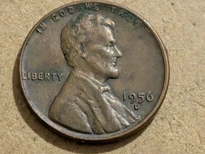 1956-D Lincoln Wheat Cent - Exact Coin Shown Circulated Ungraded Uncertified  - Picture 1 of 3