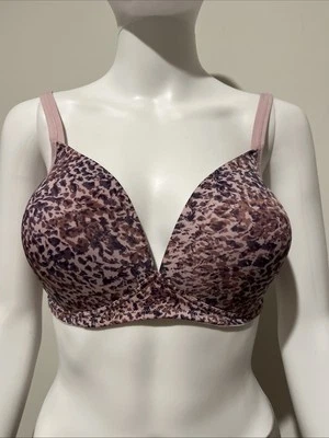 Sujetador para mujer Warners All You Need talla 36C inalámbrico lila estampado animal Foto 1 de 4