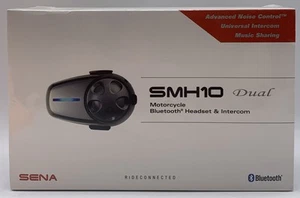 Sena SMH10D-10 Motocicleta Auriculares Bluetooth / Intercomunicador (Doble), Negro - Imagen 1 de 6