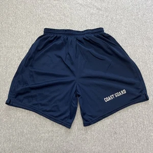 Vintage 90s Coast Guard Mesh Atheltic Shorts Large Navy Blue - Picture 1 of 8