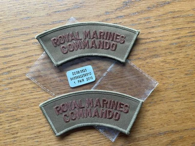 Genuine British RM 'ROYAL MARINES COMMANDO' Shoulder Patch - Pair - NEW - Image 1 of 3