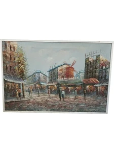 Henri Rogers Original Ölgemälde signiert Paris Frankreich Straßenbild Impressionist - Bild 1 von 5