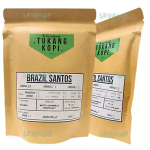 Brazil Santos Coffee Arabica,Fine, Natural Process,Fresh Roast,Medium Dark 100 g - Picture 1 of 9