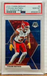 2020 Panini Mosaic 6 Tyrann Mathieu No Huddle PSA Gem Mint 10 Kansas City Chiefs - Foto 1 di 2