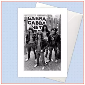 PUNK LEGENDS - RAMONES Deluxe Grußkarte. Geprägt für 5" x 7" Rahmen Hey Ho - Bild 1 von 2