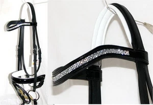 Brida FSS SHINING Curve U 3x Fila Malla Cristal Bling BLANCA Confort PATENTE BRILLO - Imagen 1 de 12