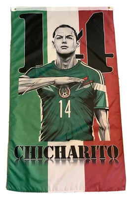 Chivas Guadalajar Chicharito Fútbol Fútbol Nueva Bandera Jersey Estilo Bandera 3x5 Foto 1 de 4