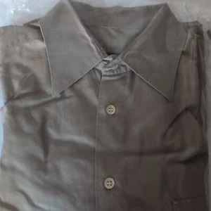 Herren Boss Hugo Boss Baumwolle Hemd Größe 16, braun - Bild 1 von 9