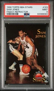 1996 Topps NBA Stars Finest Refractor  Sam Jones #123 PSA 9  4686 - Picture 1 of 2