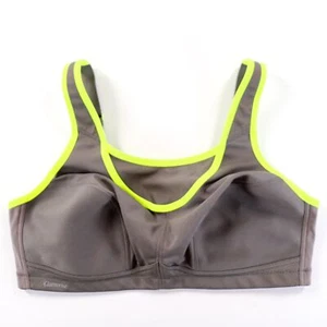 Glamorise Sports Bra Size 40C No Bounce Med Impact Camisole Gray 1066 EUC - Picture 1 of 6