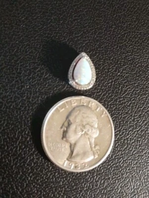 COLGANTE CON DIJE "SOL" ÓPALO BLANCO DE 1,0 GRAMOS PLATA DE LEY 925 Foto 1 de 4