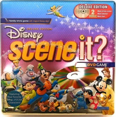 ¿Escena Disney? Juego DVD Edición Deluxe Juego de Trivia Familiar en Lata. Nuevo precintado. Foto 1 de 4