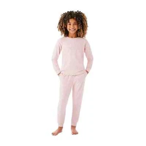 Member's Mark Girls 2-Piece Cozy Pajama Set Size L 10/12 Pink Leopard - Picture 1 of 7