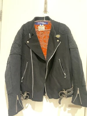 Junya Watanabe MAN x Lewis Leathers Aviakit Knit Biker Jacket - Size L - Image 1 of 4