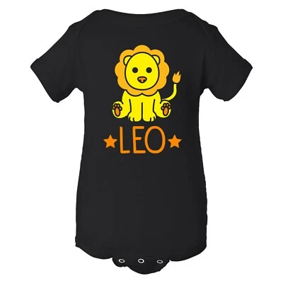 Cartoon Astrology Leo - The Lion Birthday Horoscope Infant Creeper Bodysuit - Image 1 of 4