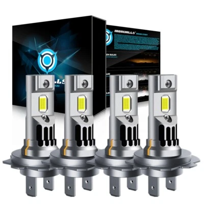 For Volkswagen Jetta 2005-2018 - 4X H7+H7 LED Headlight High&Low Bulbs Kit 6500K - Image 1 of 4