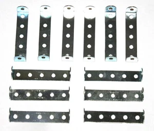 Doce Meccano Parte 48a Tira Doble Ángulo 1x5x1 Zinc Original - Imagen 1 de 1