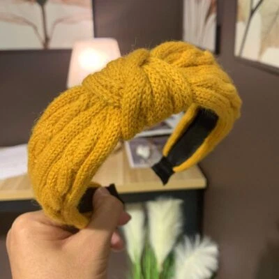 Diademas de lana tejidas - Elegantes diademas de invierno tejidas accesorios para el cabello de mujer Foto 1 de 4