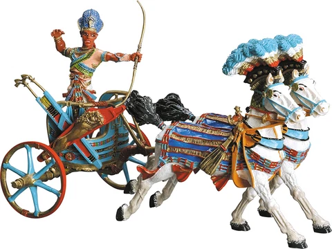 PHARAOH RAMSES II ON HIS WAR CHARIOT BY PLASTOY. SIMILAR TO PAPO & SCHLEICH Cover